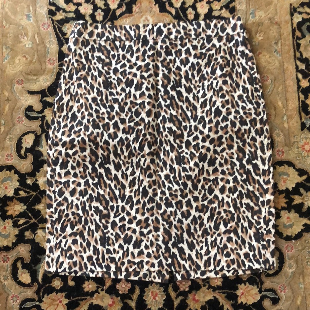 J. Crew Leopard Print Skirt size 2